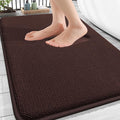 OLANLY Thick Memory Foam Bath Mat Rug 30x18, Extra Soft Absorbent Bathroom Rug, Quick Dry Bath Mats, Non-Slip, Machine Washable Carpet for Bathroom, Tub and Shower, Home Decor Accessories, Brown