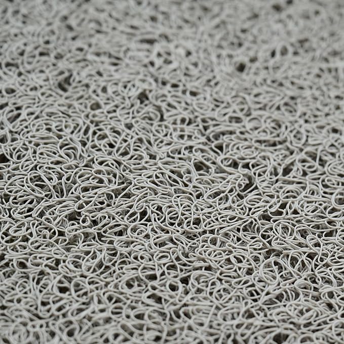 ENKOSI Loofah Non-Slip Shower and Bath Mat - Soft Cushioned Comfort - No Suction Cups for Smooth or Textured Tubs - Fast Draining - Safety for Bathroom, Family, Kids, and Elderly 24x16 (Grey)