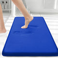 Smiry Memory Foam Bath Mat 30x20, Extra Soft and Absorbent Bathroom Mats, Non Slip Washable Carpet for Floor, Shower and Tub, Royal Blue
