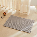 TYUU Waffle Bath Mat, Boho Bathroom Rugs Non Slip Washable Super Absorbent Quick Dry Bath Mat Farmhouse Bathroom Decor, 30"x20" Light Grey