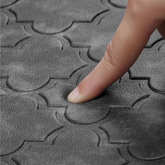 WISELIFE Kitchen Mat Cushioned Anti Fatigue Floor Mat,20"x39", Thick Non Slip Water Resistant Kitchen Rugs and Mats,Heavy Duty Foam Standing Mat for Kitchen,Floor,Home,Desk,Sink, Grey