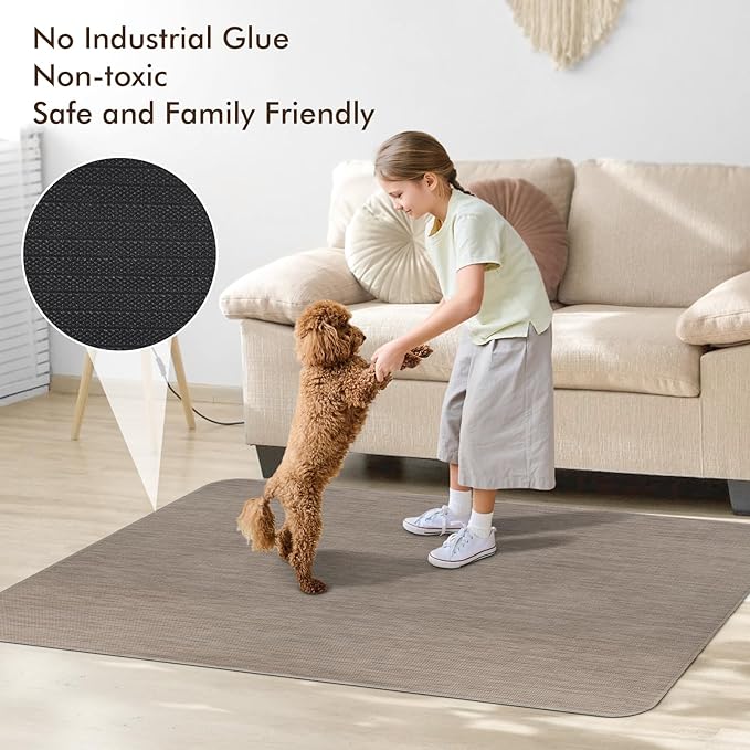 Blvornl Office Chair Mat for Hardwood Floor and Low Pile Carpet, 47.2"x 60" Desk Chair Mat for Hard Wood, Anti-Slip Hard Floor Protector Rolling Chair Mat, PVC Mat Desk Rug for Home, Dark Brown