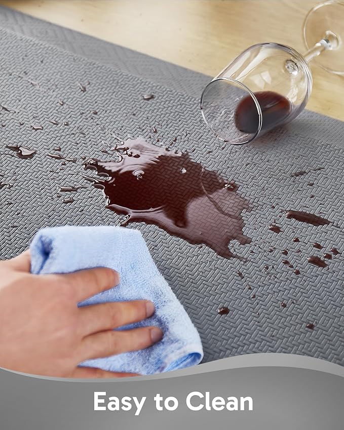 Ophanie Kitchen mats for Floor, 3/4 inch Thick, Kitchen Rugs, 20x39 Anti Fatigue Standing Cushioned Mat, Waterproof, Comfort Ergonomic mat for Office, Home, Sink, Grey Non-Slip Bottom