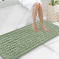 Smiry Bathroom Rugs Mat 47x20, Extra Soft Absorbent Chenille Bath Rugs, Non Slip Rubber Backing Machine Washable Quick Dry Bath Mats for Bathroom Floor, Tub, Shower, Home Decor Accessories, Sage Green