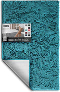 Hearth & Harbor Bathroom Rugs, Chenille Bath Mat - Machine Washable Bath Mats for Bathroom Non-Slip Backing Rubber, Quick Dry Bathroom Mat