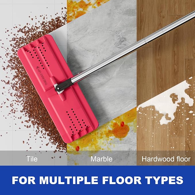 JOYMOOP Flat Mop System, Microfiber Mop and Bucket Set, Black, Household & Commercial Floor Cleaning System for Hardwood, Tile & Glass, Wet Dry Use, 60" Handle, 3 Pads
