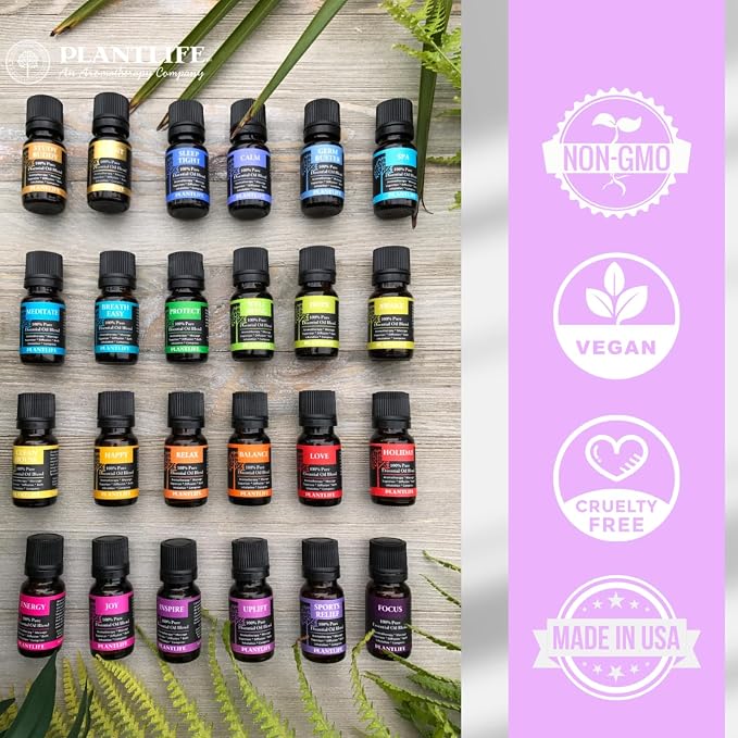 Plantlife Meditate Aromatherapy Essential Oil Blend - Straight from The Plant 100% Pure Therapeutic Grade - No Additives or Fillers - Made in California 10 ml
