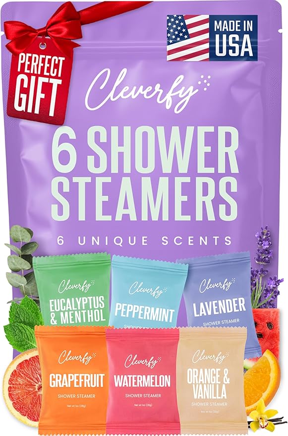 Cleverfy Shower Steamers Aromatherapy - Birthday Gifts for Women, Mom, Wife, Grandma, Her, Best Friend, Daughter, Sister, Teens & Girlfriend - 6 Tablets