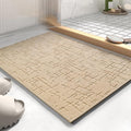 AMOAMI-Bath Mat-Absorbent Quick Dry Bathroom Floor Mats-Washable Rubber Backing Bath Mats for Bathroom Rugs Fit Under Door-Bath Rug for in Front of Sink Bathtub Shower Room, Camel 17''x24''