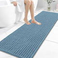 OLANLY Long Bathroom Rugs Runner 59x20, Thick Soft and Absorbent Chenille Bath Mat, Non-Slip, Machine Washable Quick Dry Bath Rugs for Tub Shower Floor, Home Decor Accessories, Airy Blue