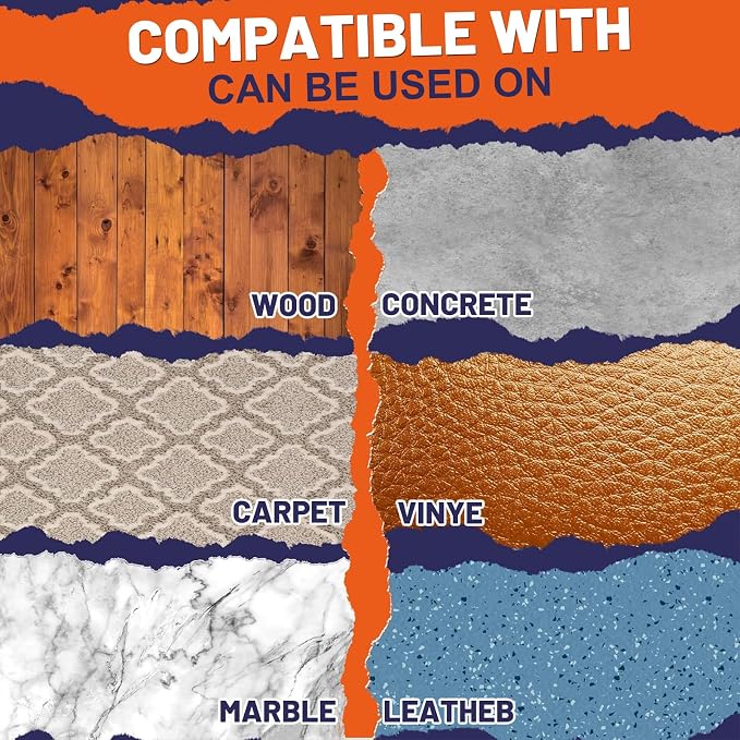 ETERART Heavy Duty Double Sided Carpet Tape - Fiberglass Reinforced, Residue-Free Rug Tape for Hardwood Floors & Tile - Hand Tearable, Anti-Slip Safety for Kids & Pets (2" x 10 Yards, White)