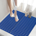 Shower Mat Non-Slip Bath Mat for Tub and Shower Stall,236 Suction Cups with Drain Holes, Quick Dry Machine Washable, Extra Grip for Stand Up Showers, Bathroom Essentials 24x24 Inch (Blue)