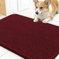 OLANLY Dog Door Mat for Muddy Paws 24x16, Absorbs Moisture and Dirt, Absorbent Non-Slip Washable Doormat, Quick Dry Chenille Mud Mat, Entry Indoor Entryway Carpet for Inside Floor, Caramel Russet