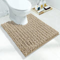 Yimobra Toilet Rug U Shaped Washable 24x20 Inch - Ultra Soft Absorbent Chenille Bath Rugs for Toilet, Quick Dry & Machine Washable, Non Slip Contour Bathroom Mat, Camel