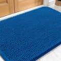 OLANLY Dog Door Mat for Muddy Paws 32x20, Absorbs Moisture and Dirt, Absorbent Non-Slip Washable Doormat, Quick Dry Chenille Mud Mat, Entry Indoor Entryway Carpet for Inside Floor, Deep Navy Blue