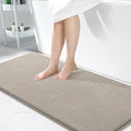 OLANLY Thick Memory Foam Bathroom Runner Rugs 47x24, Extra Soft Absorbent Long Bath Rug, Quick Dry, Non-Slip, Machine Washable Bath Mat for Bathroom, Tub and Shower, Home Decor Accessories, Warm Taupe