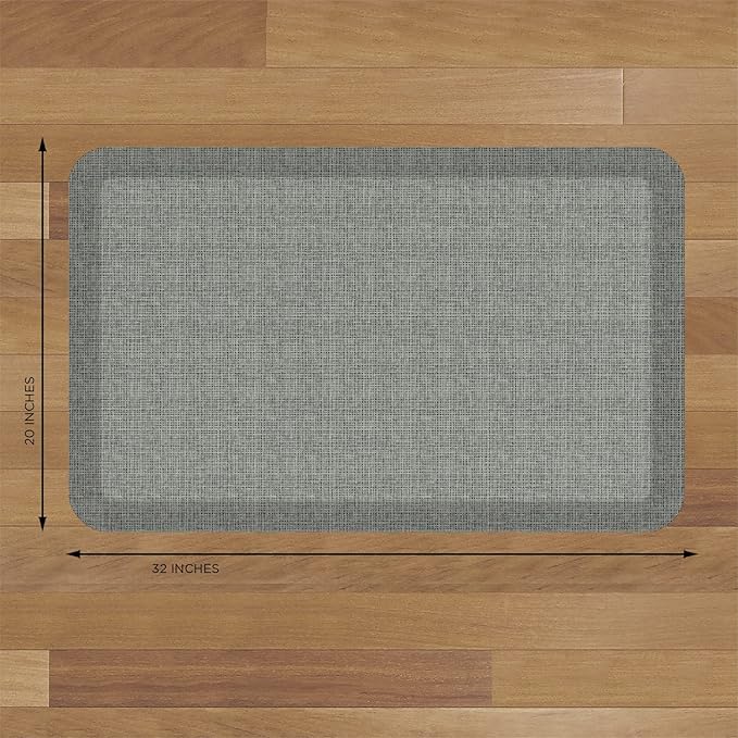 NewLife by GelPro Decorative Foam Floor Mat, 20" x 32", Tweed Grey Goose