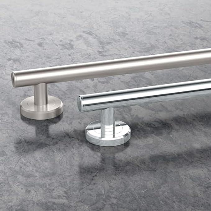 Gatco 884 Latitude II 12-Inch Bathroom & Shower Safety Grab Bar, Wall Mounted Stainless Steel, Satin Nickel