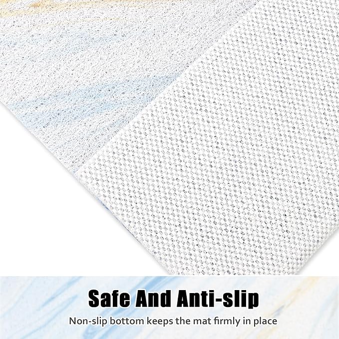 Square Shower Mat Non Slip: 27x27 Inch Shower mats for Inside Shower with Drain Hole in Middle, Super Soft PVC Loofah Massage Shower Floor Mat, Anti Slip Shower Stall Mat, Quick Drying