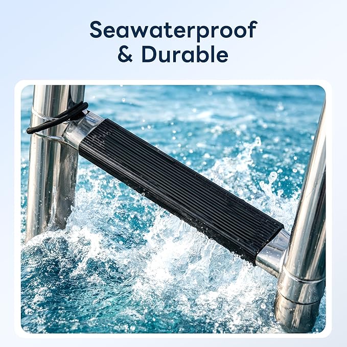 Boat Ladder,Stainless Steel Telescoping Folding Heavy Duty Pontoon Swim Boarding Ladder for Outboards,Yacht,Marine Fishing Boat