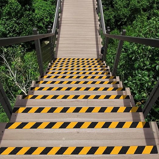 Anti Slip Tape Yellow/Black 2 Inch x 33 Ft, Non Slip Waterproof Safety Grip Adhesive Traction Warning Tape for Steps, Stair Treads and Ramps, Indoor & Outdoor Use