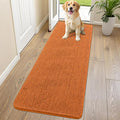 Smiry Dog Door Mat for Muddy Paws 70x24, Absorbent Dirt Trapper, Non-Slip Washable Chenille Entryway Rug for Inside Floor, Clay, Classic Solid