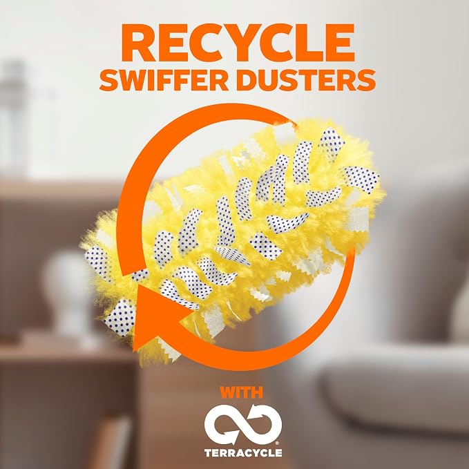 Swiffer Duster Kit with 3 ft Extendable Handle, Dusters for Cleaning, Set Includes 1 Extension Pole and 12 Heavy Duty Dusting Refills Dust Cleaner, Long Extended Wand for Ceiling Fans and Walls
