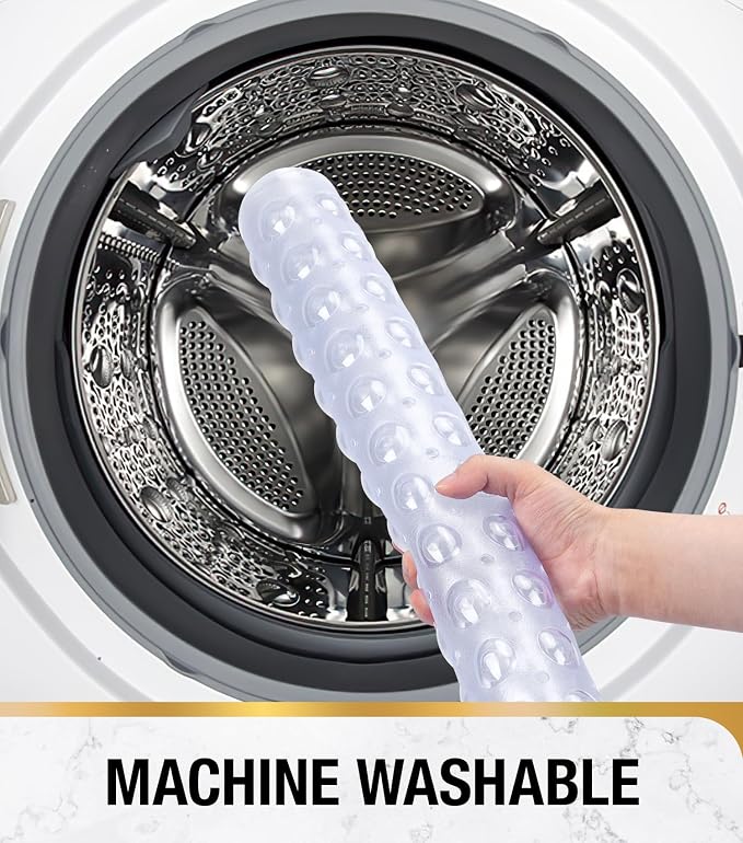 HITSLAM Shower Bathtub Mat Non Slip, 24"x 24" Bath Mat for Tub, Soft PVC Shower Mats for Inside Shower with Suction Cups and Center Drain Hole, Machine Washable Bathroom Floor Mat, Clear