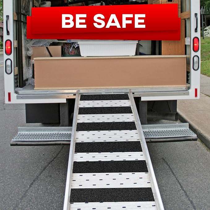 Grip Tape - Heavy Duty Anti Slip Tape for Stairs Outdoor/Indoor Waterproof 12Inch x 35Ft Safety Non Skid Roll for Stair Steps Ramp Traction Tread Staircases Grips Adhesive Non Slip Strips Walk Black