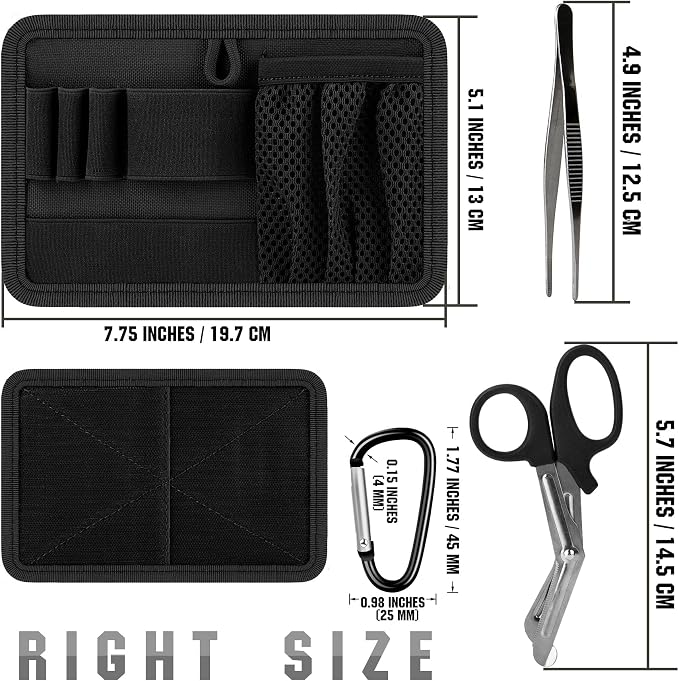 bvya Tactical Bag Insert Modular Panel Organizer Utility Admin Pouch Hook Fasteners for Gadgets