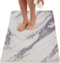Anti Slip Shower Mat - Non Slip Shower Mats for Inside Shower - Large 47x24 Loofah Shower Floor Mat Non Slip - Bath Mat for Shower - Secure Mat Without Suction Cups (47x24 Marble Grey)