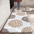 Cushioned Anti-Fatigue Kitchen Mats for Floor – Non-Slip Waterproof Memory Foam Runner, Extra Wide & Long, Comfortable Standing Mat for Kitchen, Sink, Office, Laundry, Brown Gray