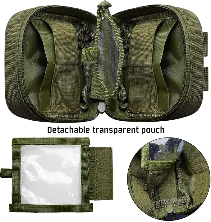 2 Pack Small Admin Pouch, 1000D Tactical Molle Mini Tool EDC Waist Belt Pouches Bag for Vest Backpack