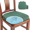SINOSSO 4 Pack Memory Foam Chair Cushions for Dining Chairs, Friendly Woven Fabric 16" U-Shape Comfortable Kitchen Chair Pads, Removable Slip Resistant Seat Cushions (Set of 4, Green)