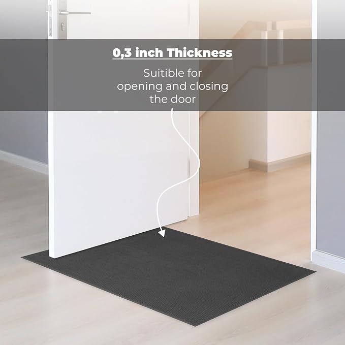 Cotton Paradise 100% Cotton Turkish Bathmat Rug, Soft Absorbent Quick Dry Non Slip, 20x34 Bathmat Rug, Dark Gray