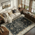 RELEANY Area Rugs 6'x8' Washable Non-Slip, Floral Vintage Distress Medallion Carpet for Living Room Bedroom Dining Room, Vintage Black Brown Neutral