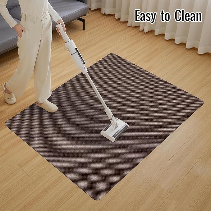 Office Chair Mat for Hard Floors,48"x60" Anti-Slip Waterproof Hardwood Floor Chair Mat,Heavy Duty Floor Protector Rolling Chairs for Home Office(Coffee)