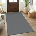 KOZYFLY Rugs for Entryway 3x5 ft Washable Area Rug Non Slip Rubber Backed Entry Rug Woven Indoor Door Mat Cotton Kitchen Rugs Floor Carpet for Entryway, Foyer, Backdoor, Grey/Dark Grey