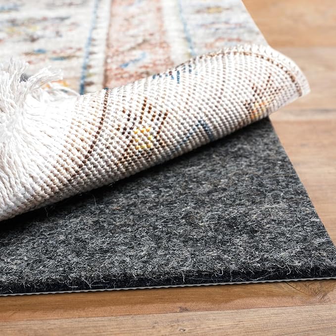 BAGAIL Felt and Natural Rubber Backing Rug Pads 3/8” Thick, 4 x 6 Ft Non Slip Carpet Gripper Keep Rugs in Place, Under Area Rug Protective Cushioned Pads, Carpet Runners, Hardwood Floors Protection