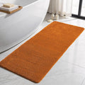 TYUU Bathroom Runner Rug, Ultra Soft Long Bath Mat Machine Washable Super Absorbent Quick Dry Bathroom Runner Rugs 24 x 60 Non Slip, Orange 24" x 60"