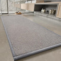 PADOOR-Bath Mat Runner-Super Absorbent Chenille Bathroom Mats-Rubber Backed Bath Mats for Bathroom Non Slip, Easy Clean Bathroom Runner Rugs Front of Bathtub,Shower Room,Sink-24×48, Grey&Beige