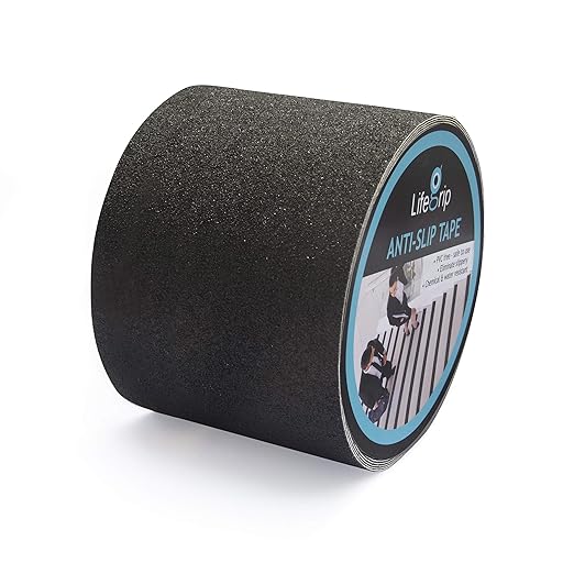 Lifegrip Anti Slip Traction Tape, 4 Inch x 30 Foot - Best Grip, Friction, Abrasive Adhesive for Stairs, Tread Step, Indoor, Outdoor (4" X 30')