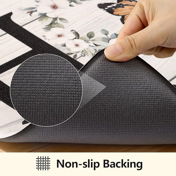 Yamaziot Anti Fatigue Kitchen Rug Set of 3, Non-Slip Waterproof Farmhouse Cushioned Comfort Standing Floor Mat for Kitchen, Office, Sink, Laundry