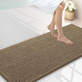 Smiry Luxury Chenille Bathroom Rugs 59x24, Extra Soft and Absorbent Shaggy Bath Mat, Machine Washable, Non-Slip Plush Carpet Runner for Tub, Shower, and Floor, Home Decor Accessories, Camel