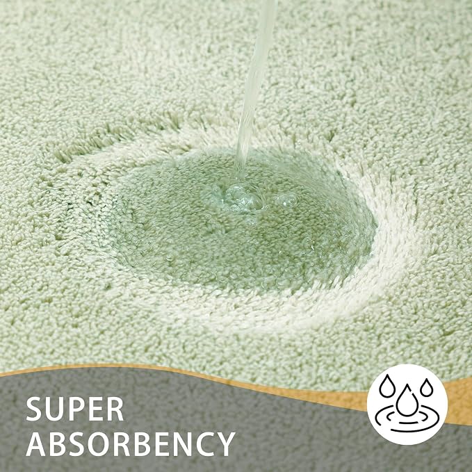MINIDEAR Bathroom Rugs 44x24 Sage Green - Thick Memory Foam Bath Mat, Ultra Soft & Plush Fluffy, Non-Slip, Quick Dry, Absorbent Washable Floor Microfiber Mat for Tub, Home Decor Accessories