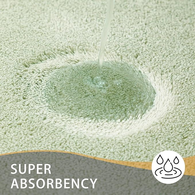 MINIDEAR Bathroom Rugs 36x24 Sage Green - Thick Memory Foam Bath Mat, Ultra Soft & Plush Fluffy, Non-Slip, Quick Dry, Absorbent Washable Floor Microfiber Mat for Tub, Home Decor Accessories