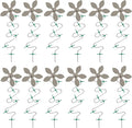 DrainWig Shower Drain Hair Catcher – Disposable Bathroom Hair Trap, Easy to Install in Shower Drain Cover, Helps Prevent Clogs – As Seen on Shark Tank - Silver Flower (12-Pack)
