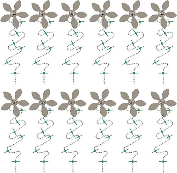 DrainWig Shower Drain Hair Catcher – Disposable Bathroom Hair Trap, Easy to Install in Shower Drain Cover, Helps Prevent Clogs – As Seen on Shark Tank - Silver Flower (12-Pack)