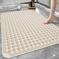 Yolife Extra Large Shower Mat, 34.3" L x 23.3" W TPE Anti Slip Stand Up Shower Mat with Drain Holes and Suction Cups, Large Size Mat More Suitable for Shower Stall, No Odor, Heavy Mat