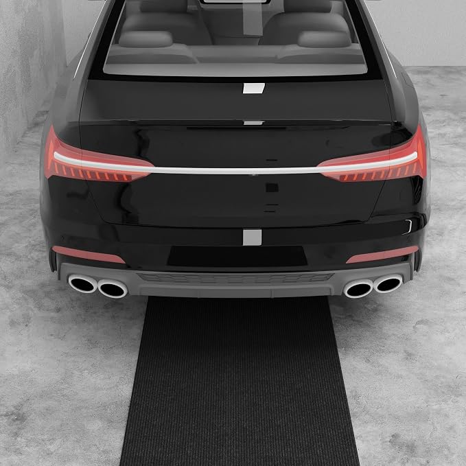 Ottomanson 3'11" x 51' Hallway Runner with Scraper Pile - Extra Durable Non-Slip Rug Mat for Indoor & Outdoor Use - Ideal for Kitchen, Entryway & Garage - High-Traffic Carpet, Black